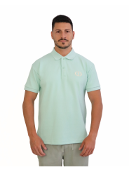 Polo Dior verde acqua cotton piqué