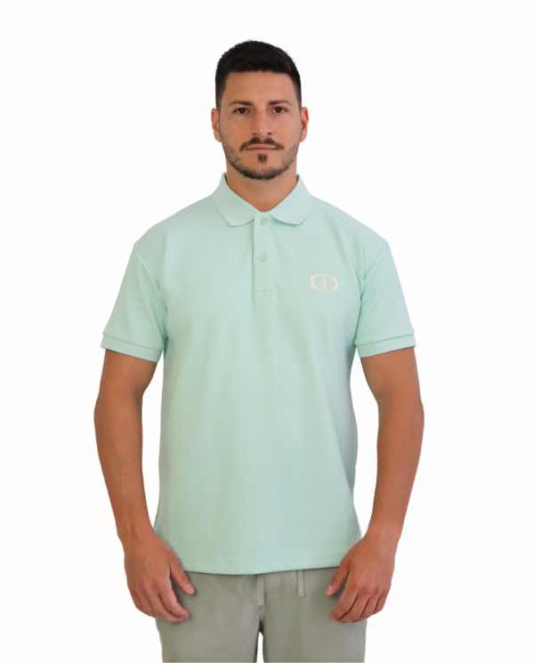 Polo Dior verde acqua cotton piqué