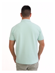 Polo Dior verde acqua cotton piqué