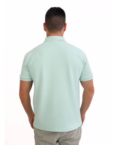 Polo Dior verde acqua cotton piqué