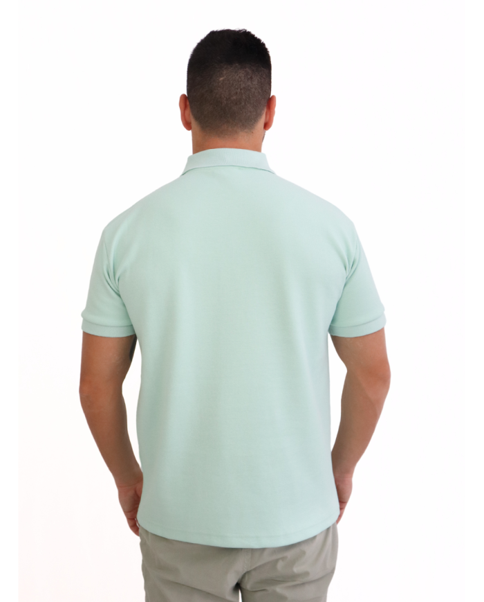 Polo Dior verde acqua cotton piqué