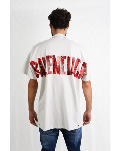 T-shirt Balenciaga Security Tape Logo Oversize