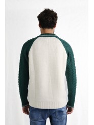 Maglione Casablanca bicolore con zip