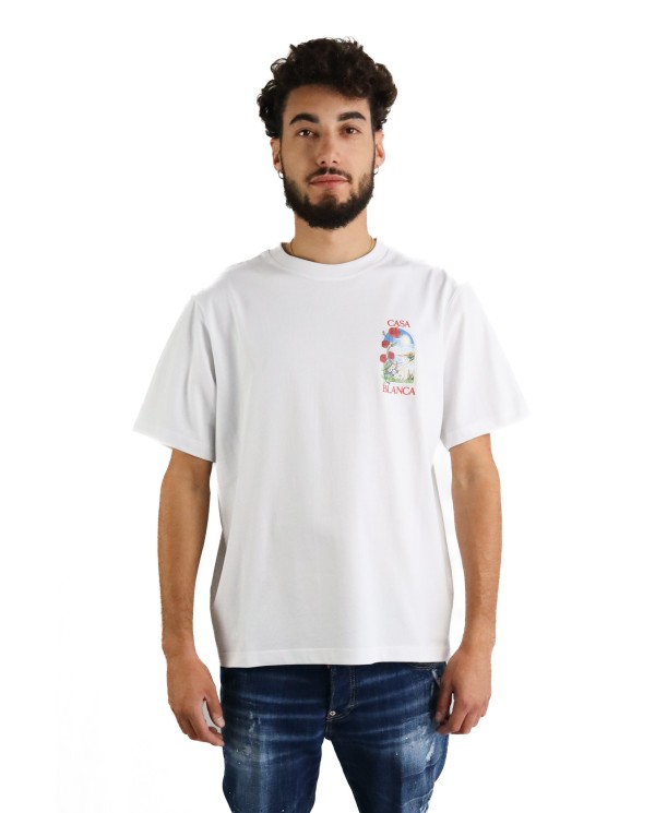 T-Shirt Casablanca con stampa fiori