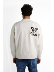 Maglioncino Louis Vuitton girocollo logo laterale