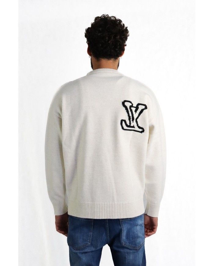 Maglioncino Louis Vuitton girocollo logo laterale