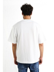 T-Shirt Off White con motivo Car Fresco