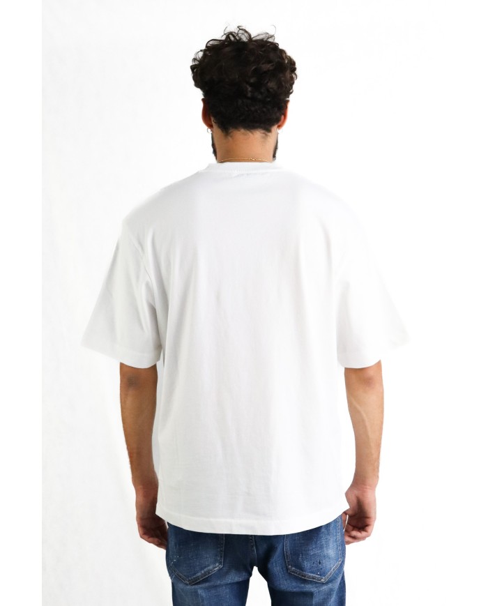 T-Shirt Off White con motivo Car Fresco