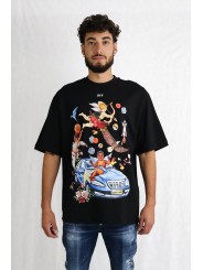 T-Shirt Off White con motivo Car Fresco