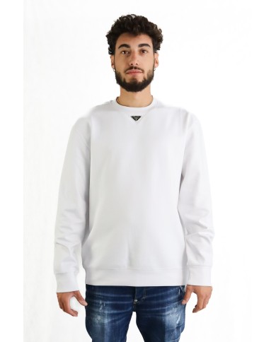 Felpa Prada con placca logo e triangolo centrale Felpa Prada con placca logo e triangolo centrale
