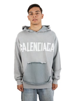 Felpa Balenciaga Tape Type con tasca strappata