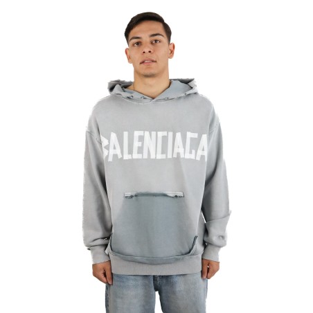 Felpa Balenciaga Tape Type con tasca strappata