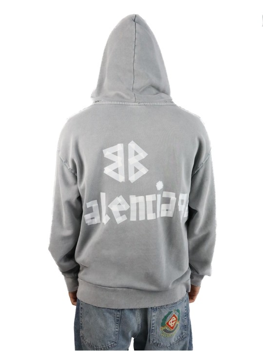 Felpa Balenciaga Tape Type con tasca strappata