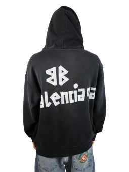 Felpa Balenciaga Tape Type con tasca strappata