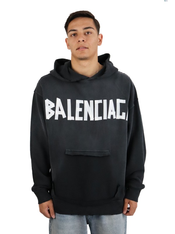 Felpa Balenciaga Tape Type con tasca strappata