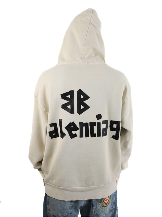 Felpa Balenciaga Tape Type con tasca strappata