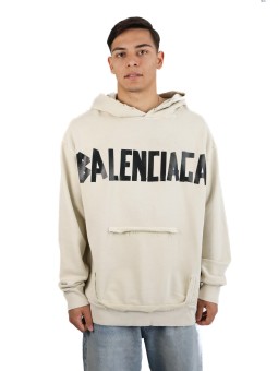 Felpa Balenciaga Tape Type con tasca strappata