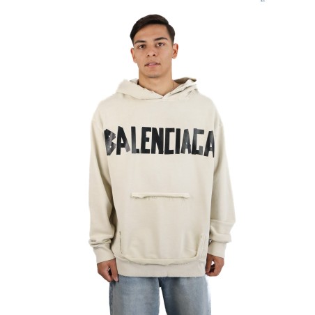 Felpa Balenciaga Tape Type con tasca strappata