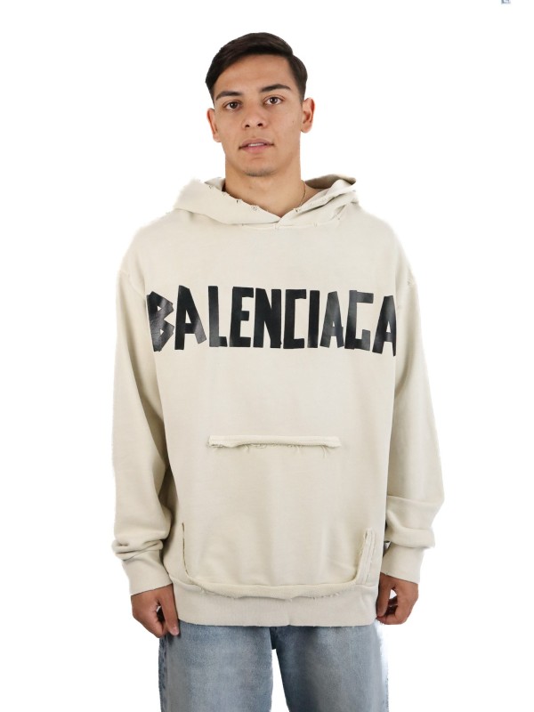 Felpa Balenciaga Tape Type con tasca strappata