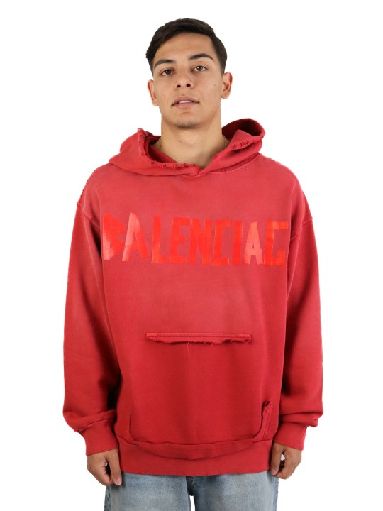 Felpa Balenciaga Tape Type con tasca strappata
