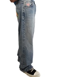 Jeans dritti Casablanca con motivo jacquard