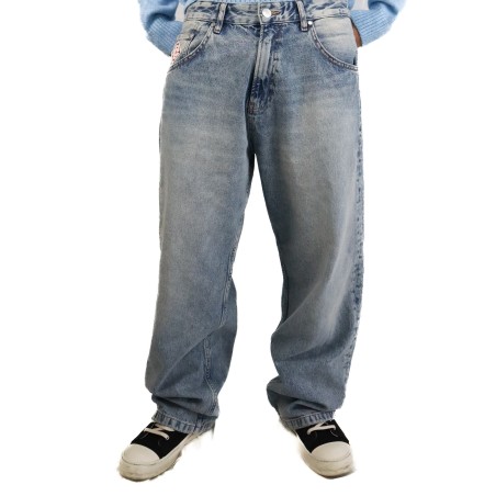 Jeans dritti Casablanca con motivo jacquard