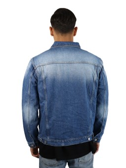 Giubbotto Dolce & Gabbana in denim e shearling