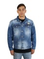 Giubbotto Dolce & Gabbana in denim e shearling