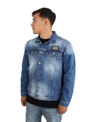 Giubbotto Dolce & Gabbana in denim e shearling