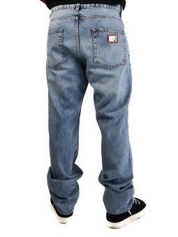 Jeans classic con placca Dolce & Gabbana