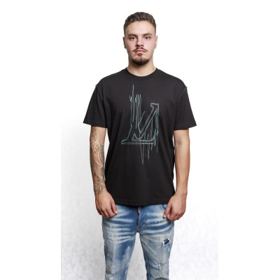 T-Shirt NBA Black Embroidered LV