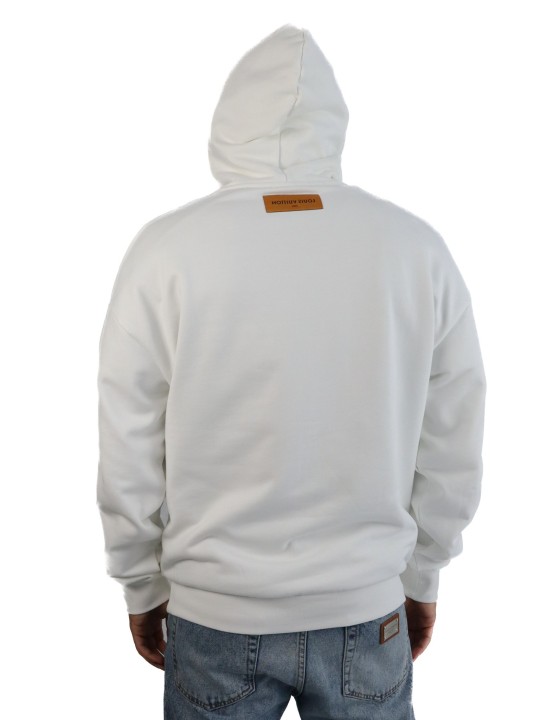 Felpa Louis Vuitton con iniziali LV impresse e cappuccio