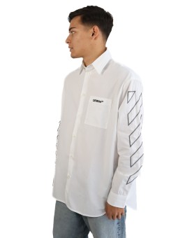 Camicia Off White Diag Outl