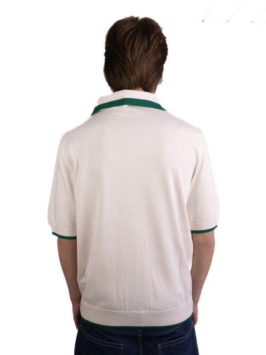 Polo Diamond Casablanca con Logo e Zip