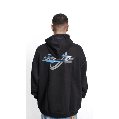 Felpa nera con cappuccio Vetements Hi-Speed Hoodie