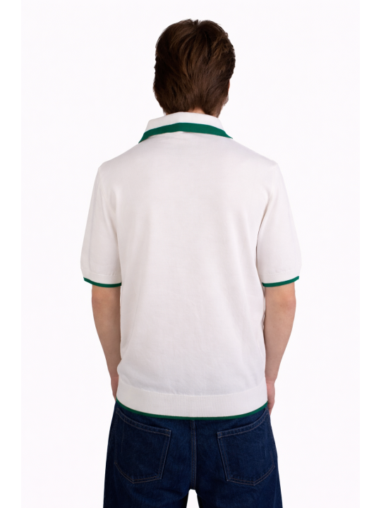 Polo Diamond Casablanca con Logo e Zip