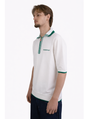 Polo Diamond Casablanca con Logo e Zip