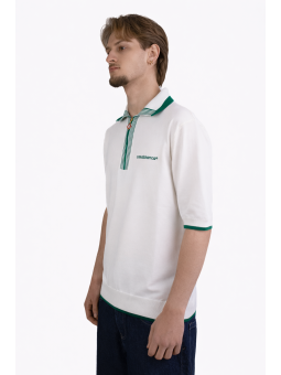 Polo Diamond Casablanca con Logo e Zip