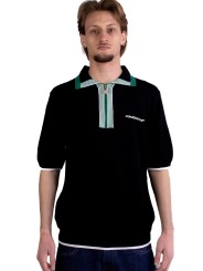 Polo Diamond Casablanca con Logo e Zip