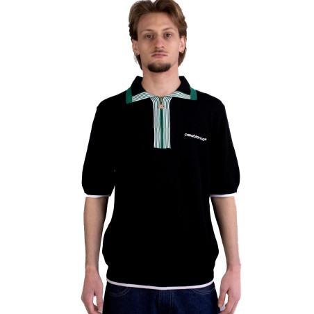 Polo Diamond Casablanca con Logo e Zip