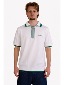 Polo Diamond Casablanca con Logo e Zip