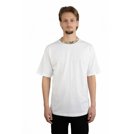 T-Shirt Burberry con finiture check