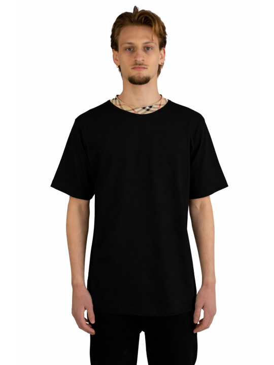 T-Shirt Burberry con finiture check