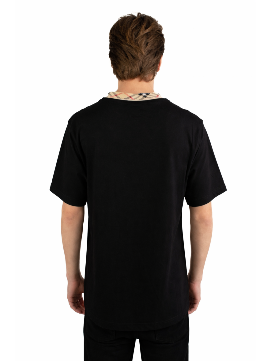 T-Shirt Burberry con finiture check