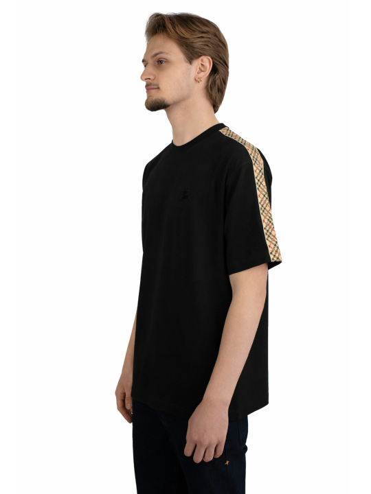 T-Shirt Burberry con finiture check 2