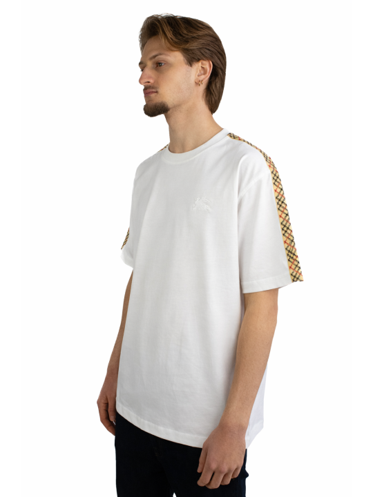 T-Shirt Burberry con finiture check 2