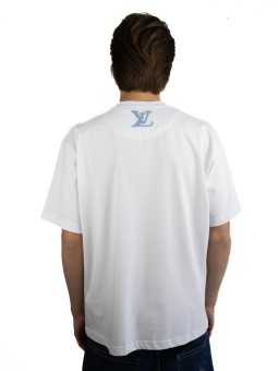 T-Shirt Louis Vuitton con firma ricamata