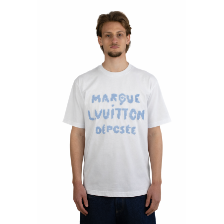 T-Shirt Louis Vuitton con firma ricamata