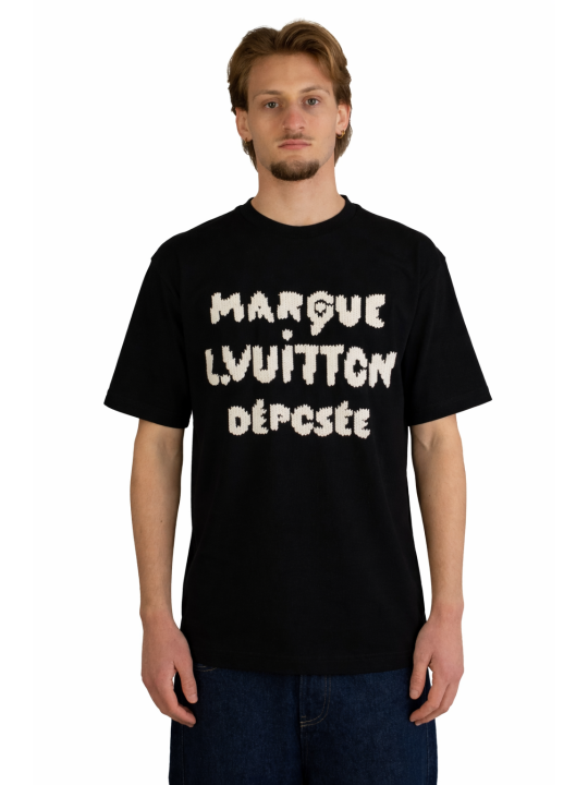 T-Shirt Louis Vuitton con firma ricamata