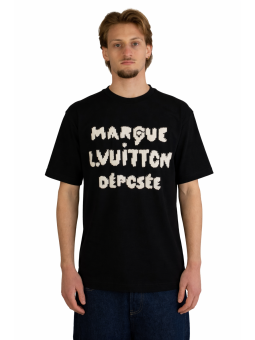 T-Shirt Louis Vuitton con firma ricamata